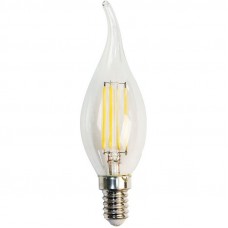 Лампа светодиодная LB-69 4LED(5W) 230V E14 2700K филамент свеча на ветру диммируемая 25653