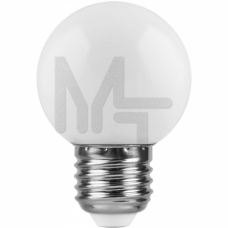 Лампа светодиодная LB-37 5LED(1W) 230V E27 7000K 70*45mm шарик 25115