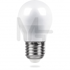 Лампа светодиодная LB-38 G45 230V 5W 400Lm E27 2700K 25404