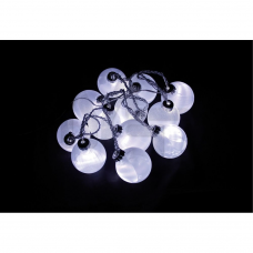 CL52 гирлянда 1,8м 24V 12 LED шары цвет стекла: белый, 1W, 42mA, с 24V-адаптером, IP 20, 26807