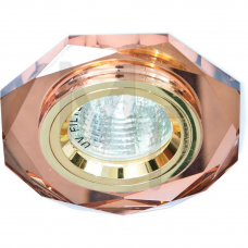 Светильник 8020-2(CD3003) коричневый-золото 12V 50W MR16 G5.3 90*90*26mm Brown/Gold 19707