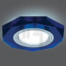 Светильник Gauss Backlight BL055 Восемь гран. Синий/Хром, Gu5.3, LED 4100K 1/40 BL055