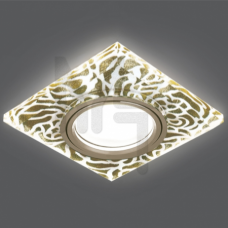 Светильник Gauss Backlight BL063 Квадрат. Золотой узор/Золото, Gu5.3, LED 2700K 1/40 BL063