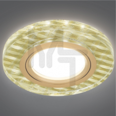 Светильник Gauss Backlight BL080 Круг гран. Золотые нити/Золото, Gu5.3, LED 2700K 1/40 BL080