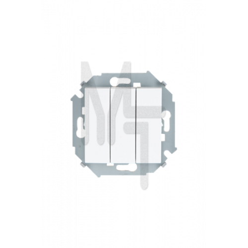 Выключатель трехклавишный, 10А 250В, винтовой зажим, белый 1591391-030