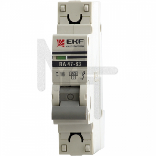 Автоматический выключатель 1P 4А (C) 4,5kA ВА 47-63 EKF PROxima mcb4763-1-04C-pro