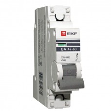 Автоматический выключатель 1P 6А (В) 4,5kA ВА 47-63 EKF PROxima mcb4763-1-06B-pro