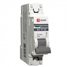 Автоматический выключатель 1P 6А (C) 6кА ВА 47-63 EKF PROxima mcb4763-6-1-06C-pro