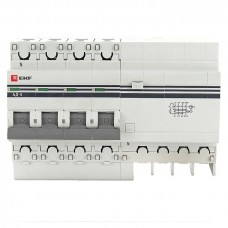 Дифференциальный автомат АД-4 40А/100мА (хар. C, AC, электронный, защита 270В) 4,5кА EKF PROxima DA4-40-100-pro