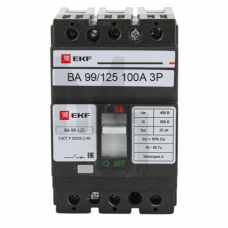 Выключатель автоматический ВА-99 125/100А 3P 25кА EKF PROxima mccb99-125-100