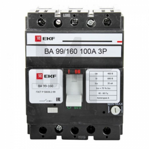 Выключатель автоматический ВА-99 160/160А 3P 35кА EKF PROxima mccb99-160-160