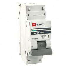 Автоматический выключатель 1P 16А (C) 10kA ВА 47-100 EKF PROxima mcb47100-1-16C-pro