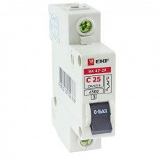 Автоматический выключатель 1P 20А (C) 4,5кА ВА 47-29 EKF Basic mcb4729-1-20C