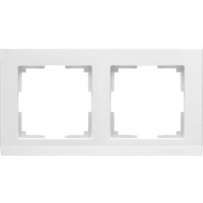 Рамка на 2 поста (белая) / WL04-Frame-02-white / W0021801 a050904