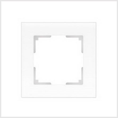 Рамка на 1 пост  (белый,стекло) / WL01-Frame-01 a051192
