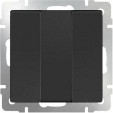 Выключатель трехклавишный / WL08-SW-3G (черный матовый) / W1130008 a051596