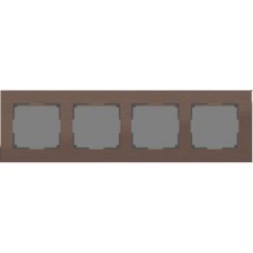 Рамка на 4 поста (коричневый алюминий) / WL11-Frame-04 / W0041714 a050951