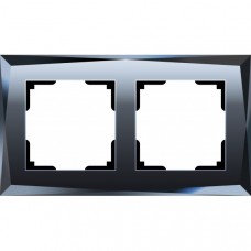 Рамка на 2 поста / WL08-Frame-02  (черный) / W0021208 a051442