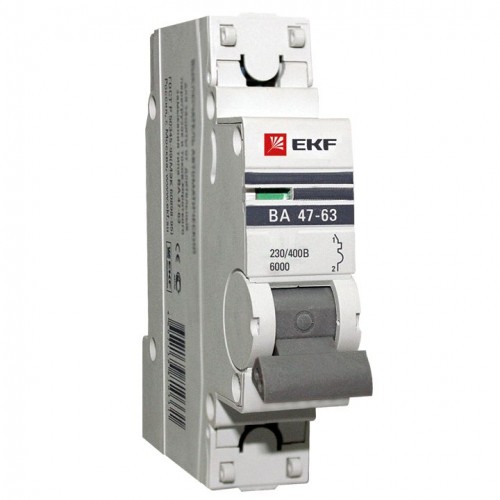 Автоматический выключатель 1P 10А (B) 6кА ВА 47-63 EKF PROxima mcb4763-6-1-10B-pro