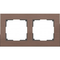 Рамка на 2 поста (коричневый алюминий) WL11-Frame-02 / W0021714 a050959