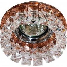 Светильник CD2929 MR16 MAX50W 12V G5.3 прозрачный, коричневый , 2 ряда кристаллов 28418