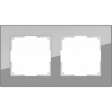 Рамка на 2 поста / WL01-Frame-02 (серый,стекло) / W0021115 a050964