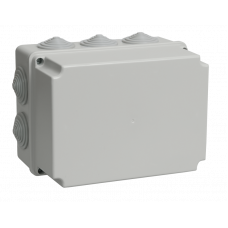 Коробка КМ41245 распаячная для о/п 190х140х120 мм IP44 (RAL7035, 10 гермовводов) UKO10-190-140-120-K41-44