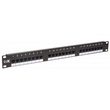 ITK 1U патч-панель кат.5Е STP, 24 порта (Dual), с кабельным органайзером PP24-1UC5ES-D05
