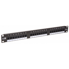 ITK 1U патч-панель кат.6 STP, 24 порта (Dual), с кабельным органайзером PP24-1UC6S-D05