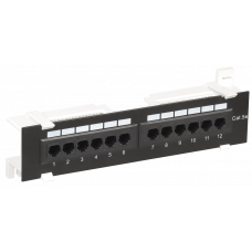 ITK Настенная патч-панель кат.5Е UTP, 12 портов (IDC Dual) PP12-C5EU-D05