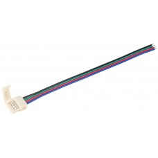 Коннектор 5шт RGB 10 мм ( - 15 см - разъем) IEK LSCON10-RGB-213-5-PRO