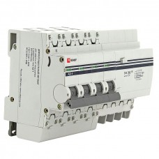 Дифференциальный автомат АД-4 25А/100мА (хар. C, AC, электронный, защита 270В) 4,5кА EKF PROxima DA4-25-100-pro