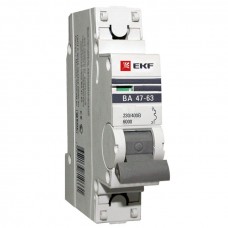 Автоматический выключатель 1P 6А (B) 6кА ВА 47-63 EKF PROxima mcb4763-6-1-06B-pro