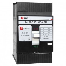 Автоматический выключатель ВА-99 250/100А 3P 35кА без коннекторов EKF PROxima mccb99-250-100-n