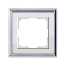 Рамка на 1 пост (хром / белый) / WL17-Frame-01 / W0011331 a051210