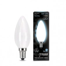 Лампа Gauss LED Filament Свеча OPAL E14 5W 450lm 4100К 1/10/50 103201205