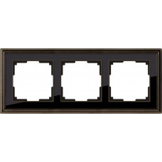 Рамка на 3 поста (бронза / черный) / WL17-Frame-03 / W0031328 a051201