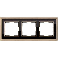 Рамка на 3 поста (золото / черный) / WL17-Frame-03 / W0031330 a051221
