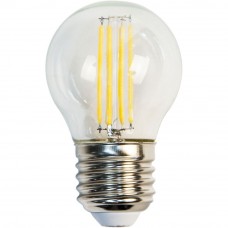 Лампа светодиодная LB-61 4LED(5W) 230V E27 6400K филамент G45 25583