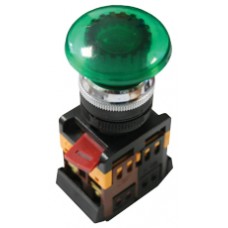 Кнопка AELA-22 зеленая с подсветкой NO+NC 220В Грибок EKF PROxima pbn-aela-1g-220