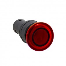 Кнопка SW2C-MD красная с подсветкой NC Грибок EKF PROxima sw2c-md-rr