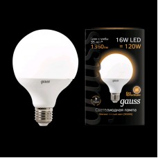 Лампа Gauss LED G95 E27 16W 1360lm 3000K 1/20 105102116