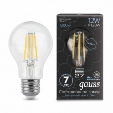 Лампа Gauss LED Filament Graphene A60 E27 12W 1280lm 4100К 1/10/40 102802212