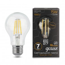 Лампа Gauss LED Filament Graphene A60 E27 15W 1660lm 2700К 1/10/40 102802115