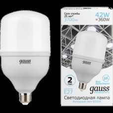 Лампа Gauss Elementary LED T120 E27 42W 3700lm 180-240V 6500K 1/12 63234