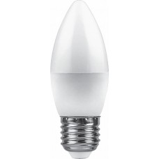Лампа светодиодная LB-570 (9W) 230V E27 4000K свеча 25937
