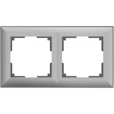 Рамка на 2 поста (серебряный) / WL14-Frame-02 / W0022206 a051024