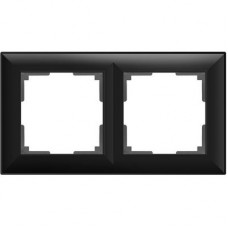 Рамка на 2 поста (черный матовый) / WL14-Frame-02 / W0022208 a051029