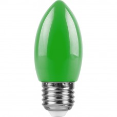 Лампа светодиодная LB-376 (1W) 230V E27 зеленый свеча для белт лайта 25926
