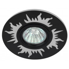 DK LD30 BK Светильник ЭРА декор cо светодиодной подсветкой MR16, 220V, max 11W, черный Б0036498
